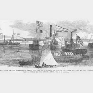 McClellan's Commissariat Depot at Harrison's Landing by Frank Leslie