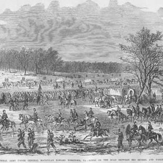 McClellan's Troops Advance Toward Yorktown by Frank Leslie