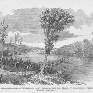 McPherson crosses the Big Black at Messenger's Ferry by Frank Leslie