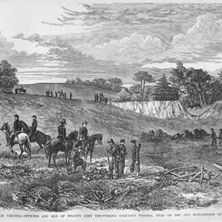 Meade's Troops uncover Dead at Bull Run by Frank Leslie