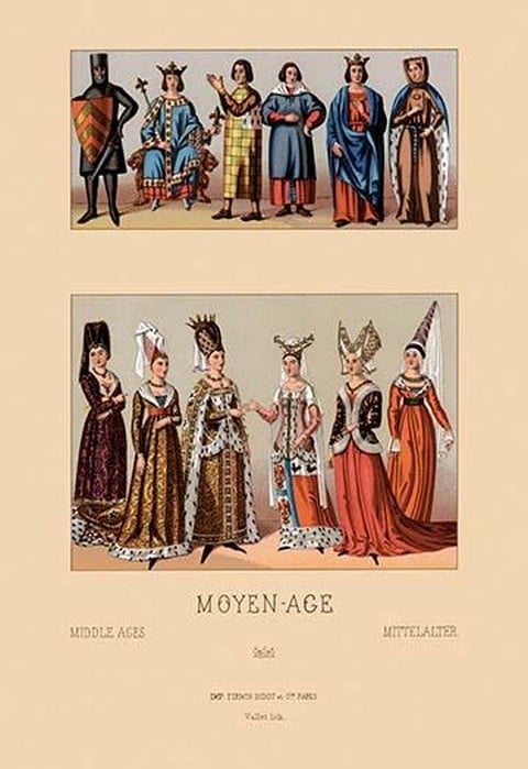Medieval Aristocracy by Auguste Racinet