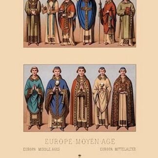Medieval Clergymen by Auguste Racinet