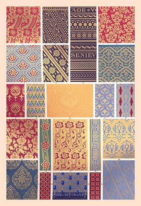 Medieval Design in PatchWork by Auguste Racinet