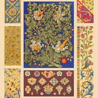 Medieval Design with Flowers by Auguste Racinet