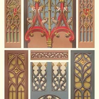Medieval Window and Door Design by Auguste Racinet