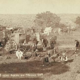 Mess scene on 'round up' by John C.H. Grabill