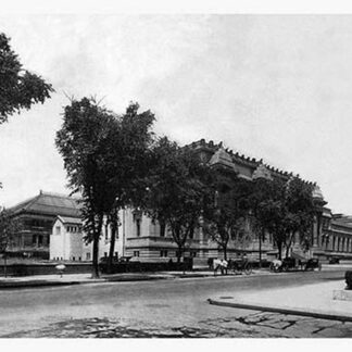 Metropolitan Museum of Art Partially Blocked by Trees on Fifth Avenue by Moses King