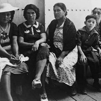 Mexicans entering the United States. by Dorothea Lange
