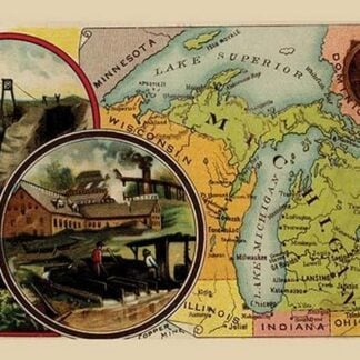 Michigan State Map by Arbuckle Brothers