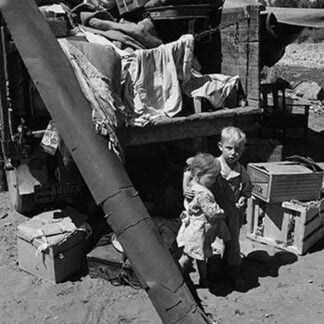Migratory Children living in 'Rambler's Park.' by Dorothea Lange