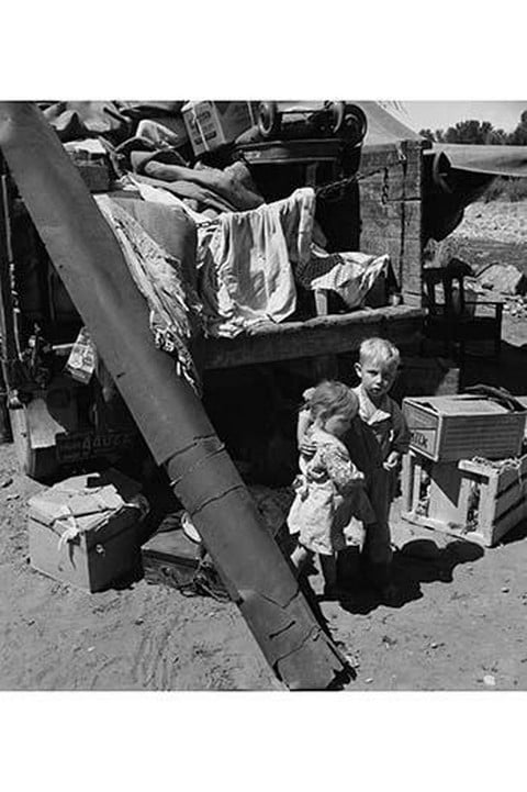Migratory Children living in 'Rambler's Park.' by Dorothea Lange