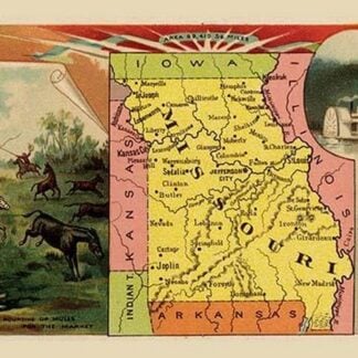 Missouri State Map by Arbuckle Brothers