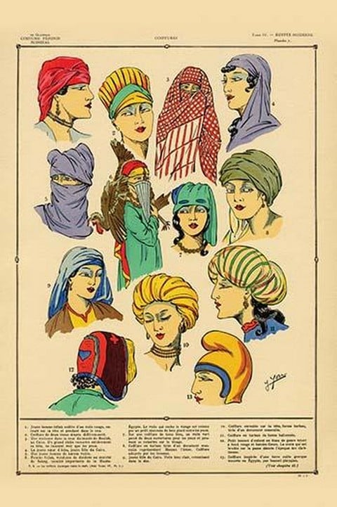 Modern Egyptian: Head Cover by Auguste Racinet