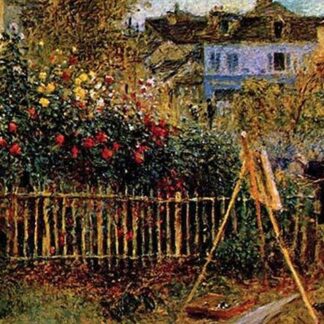 Monet painting in his garden in Argenteuil by Claude Monet