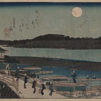 Moon over Sumida River. by Utagawa Hiroshige