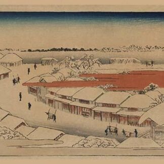 Morning snow at Yoshiwara (Yoshiwara yuki no asa) by Utagawa Hiroshige