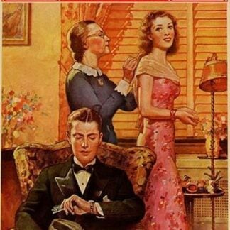 Mother Fixes Gown With Needle & Thread by Ralph Pallen Coleman