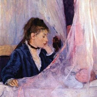 Mother Looks at Baby in the Cradle by Berthe Morisot
