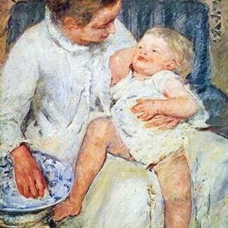 Mother Washing the Tired Child by Mary Cassatt