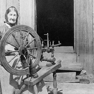 Mountain Women at a Spinning Wheel