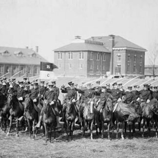 Mounted Cavalry is formation drills at their base