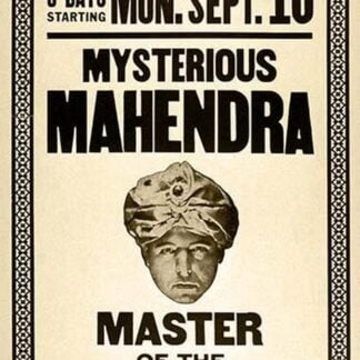 Mysterious Mahendra master of the human mind by Herald Poster Co.