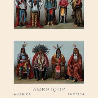 Native Americans of Mississippi and Colorado by Auguste Racinet