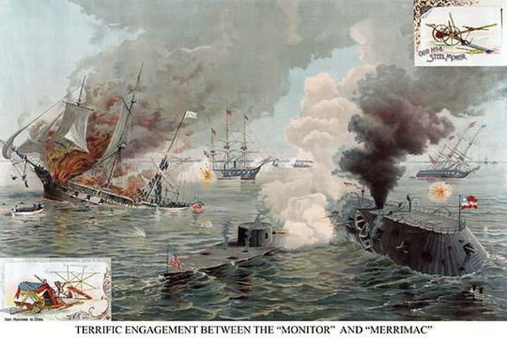 Naval Engagement of the Monitor & Merrimack or the Battle of Hampton Roads #2