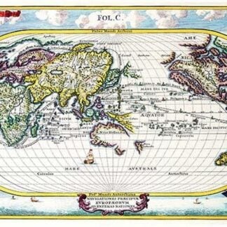 Navigationes Precipae Europorum ad Exteras Nationes; Navigational Map of the World by Heinrich Scherer