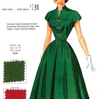 Neat and Charming Rayon Shantung with Collar by Fashion Frocks