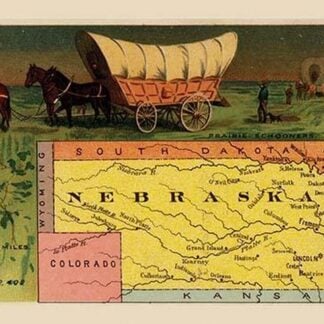 Nebraska State Map by Arbuckle Brothers