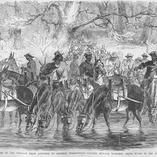 Negro Drivers with Pleasonton's Cavalry stop to water their horses in the Rappahannock by Frank Leslie
