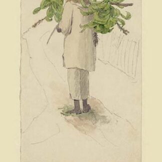 Negro Man Carrying Plantains on Pole by William Berryman
