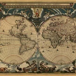New & Accurate Map of the World by Joan Blaeu