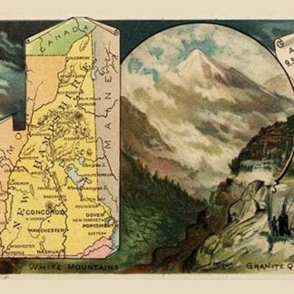 New Hampshire State Map by Arbuckle Brothers