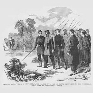 New York Bearer of Flag Truce Blindfolded into the Confederate Lines by Frank Leslie