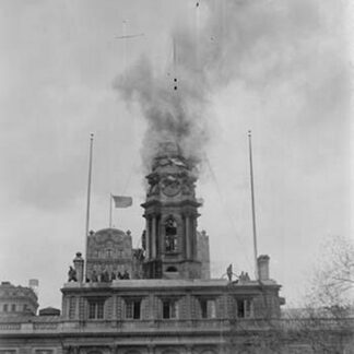 New York City Hall Tower on Fire