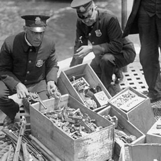 New York Police Destroy Boxes of Revolvers
