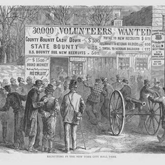 New York Recruiting Station in City Park by Frank Leslie