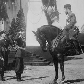 Nicholas II on Horseback is Saluted by his Military