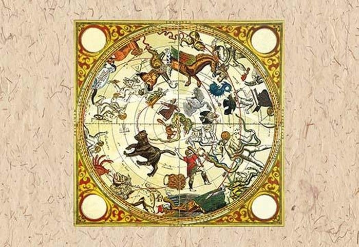 North Celestial Planisphere by Augustin Rythen