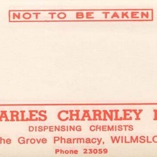 Not to Be Taken _ Blank Drug Label