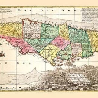 Nova Designatio Insulae Jamaicae by Matthaus Seutter