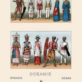 Oceania Malaysians and Indonesians by Auguste Racinet