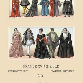 Officials and Aristocrats of Sixteenth Century France by Auguste Racinet