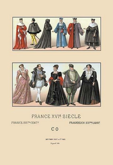 Officials and Aristocrats of Sixteenth Century France by Auguste Racinet