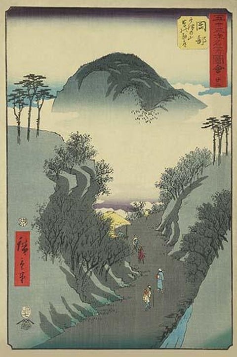 Okabe by Utagawa Hiroshige