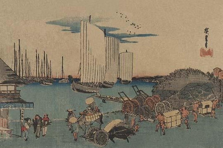 Okido at Takanawa (Takanawa okido no zu) by Utagawa Hiroshige