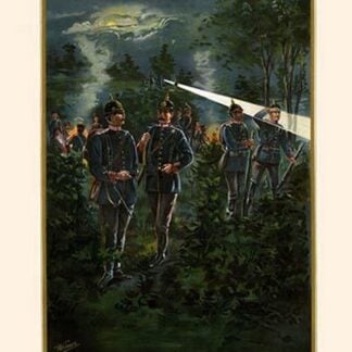 On Picket at Night - Grand Duchy of Mecklenburg - 89th Regiment of Grenadiers by G. Arnold