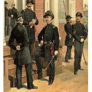 On The Steps At Hq - 1868 - 1861 - Officers Discourse Outside Of Headquarters By Henry Alexander Ogden